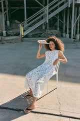 Maya Lace Midi Dress White | VRG GRL near me