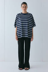Blair Tee Navy Stripe | VRG GRL for sale