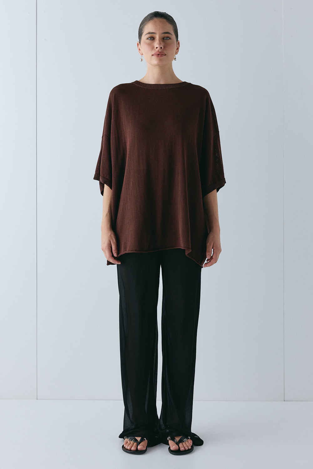 Willow Knit Tee Chocolate | VRG GRL near me