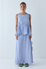 Indi Top Crinkle Blue | VRG GRL on sale