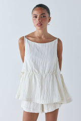 Indi Top Crinkle Cream | VRG GRL online