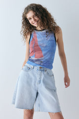 Alexia Mesh Top Sail | VRG GRL on sale