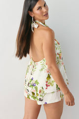 Sierra Linen Top Orchard | VRG GRL on sale
