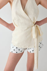 Prue Linen Top Cream | VRG GRL online
