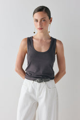 Cora Tank Charcoal | VRG GRL sale