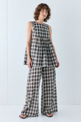 Juliet Tunic Top Check | VRG GRL on sale