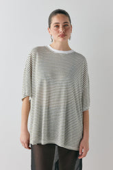Willow Tee Khaki Stripe | VRG GRL for sale