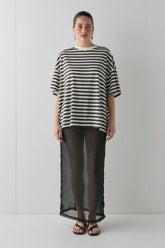 Willow Tee Charcoal Stripe | VRG GRL on sale