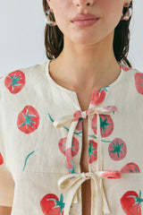Portia Linen Smock Top Roma | VRG GRL US
