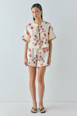 Portia Linen Smock Top Roma | VRG GRL US
