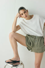 Lori Waffle Tank White | VRG GRL online