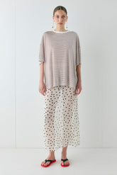 Willow Tee Brown Stripe | VRG GRL sale