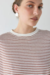 Willow Tee Brown Stripe | VRG GRL sale
