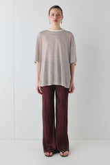 Willow Tee Brown Stripe | VRG GRL sale