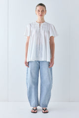 Henriette Smock Top White | VRG GRL sale