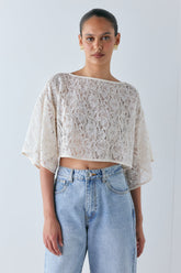 Alix Lace Top Cream | VRG GRL US