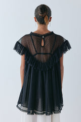 Viola Sheer Tunic Black | VRG GRL sale