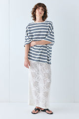 Willow Tee Blue Stripe | VRG GRL on sale
