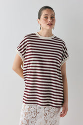 Lori Tank Wine Stripe | VRG GRL online
