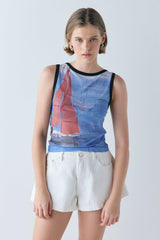 Alexia Mesh Top Sail | VRG GRL discount