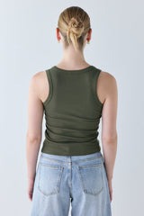 Cora Tank Khaki | VRG GRL online