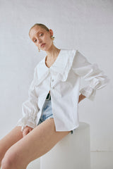 Mae Blouse White | VRG GRL on sale