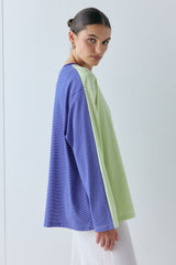 Willow Long Sleeve Tee Lime Stripe | VRG GRL online