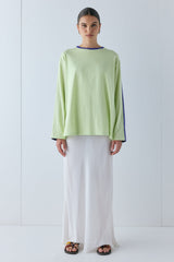 Willow Long Sleeve Tee Lime Stripe | VRG GRL online