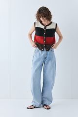 Bridgette Knit Vest Stripe | VRG GRL US