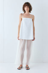 Laine Sheer Maxi Skirt Cream | VRG GRL near me