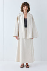 Eve Denim Midi Skirt Cream | VRG GRL on sale