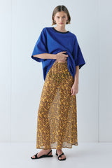Vilma Sheer Maxi Skirt Leopard | VRG GRL online