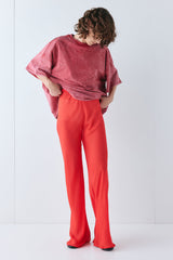 Remi Sheer Pants Red | VRG GRL online