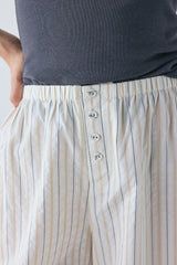 Drew Pants Cream Stripe | VRG GRL US