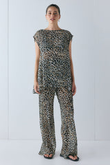 Remi Sheer Pants Leopard | VRG GRL online