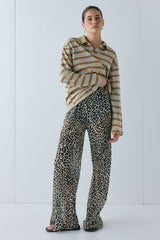 Remi Sheer Pants Leopard | VRG GRL online