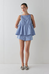 Annika Shorts Blue Stripe | VRG GRL online