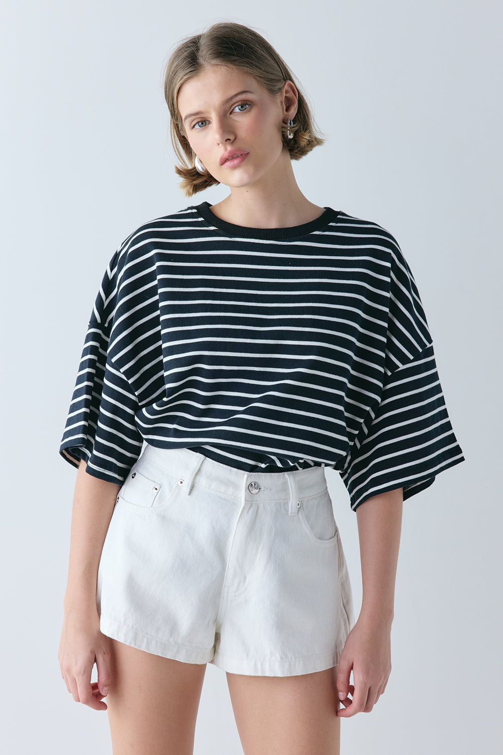 Claudie Denim Shorts White | VRG GRL on sale