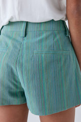 Salome Shorts Green Stripe | VRG GRL US