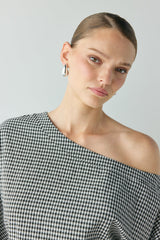 Mara Mini Dress Black Check | VRG GRL sale