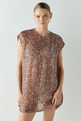 Esme Sequin Mini Dress Wine | VRG GRL on sale
