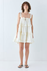 Lila Mini Dress Cream | VRG GRL online