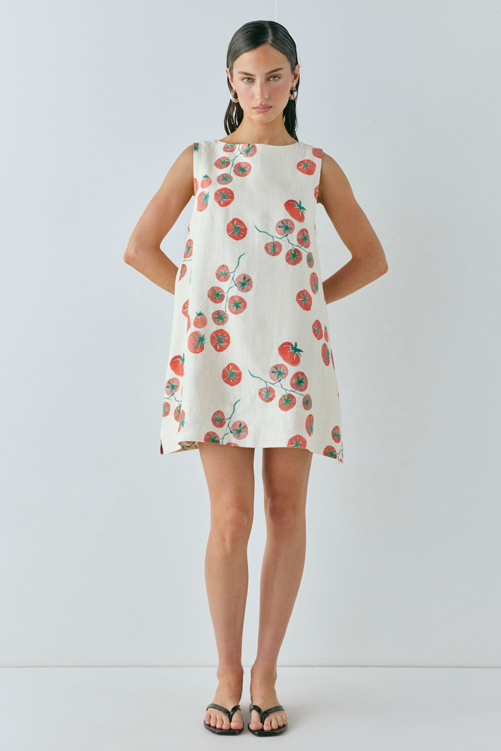 Aftersun Linen Mini Dress Roma | VRG GRL for sale