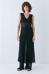 Winona Sheer Midi Dress Black | VRG GRL sale