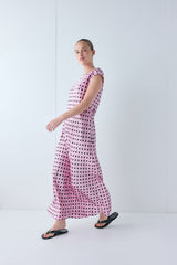 Martina Satin Maxi Dress Polka Dot | VRG GRL near me