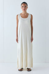 Leona Midi Dress Cream | VRG GRL for sale