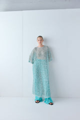 Ivette Sequin Midi Dress Aqua | VRG GRL discount