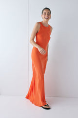 Audrey Maxi Dress Tangerine | VRG GRL near me