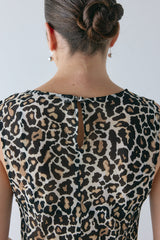 Francesca Sheer Maxi Dress Leopard | VRG GRL online