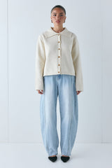 Avery Knit Cardigan Cream | VRG GRL for sale